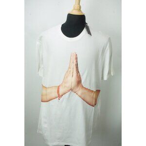 Isaia Napoli WHAT ELSE DO YOU WANT Gesture White 100% Cotton T Shirt 3XL NEW